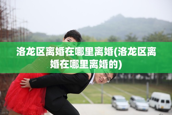 洛龙区离婚在哪里离婚(洛龙区离婚在哪里离婚的) 洛龙区离婚在哪里离婚(洛龙区离婚在哪里离婚的)