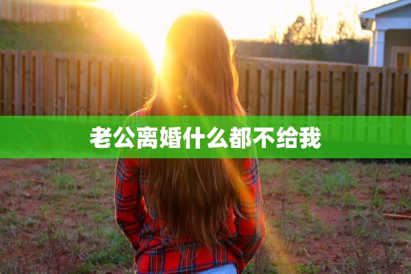 老公离婚什么都不给我