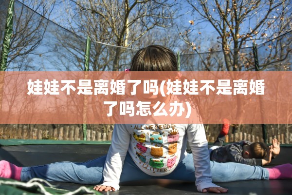 娃娃不是离婚了吗(娃娃不是离婚了吗怎么办)