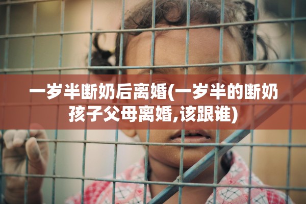 一岁半断奶后离婚(一岁半的断奶孩子父母离婚,该跟谁)