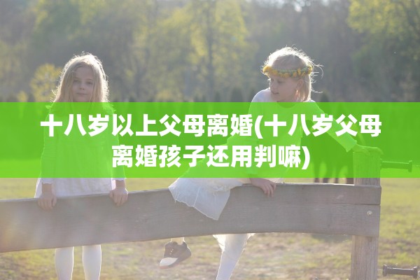 十八岁以上父母离婚(十八岁父母离婚孩子还用判嘛) 十八岁以上父母离婚(十八岁父母离婚孩子还用判嘛)