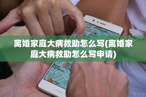 离婚家庭大病救助怎么写(离婚家庭大病救助怎么写申请)