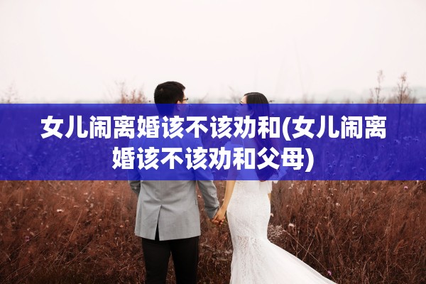 女儿闹离婚该不该劝和(女儿闹离婚该不该劝和父母)