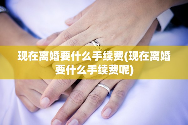 现在离婚要什么手续费(现在离婚要什么手续费呢)