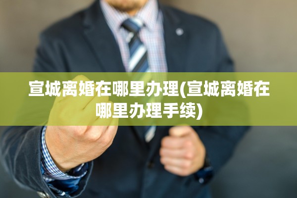 宣城离婚在哪里办理(宣城离婚在哪里办理手续)