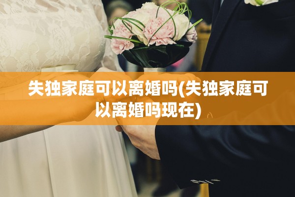 失独家庭可以离婚吗(失独家庭可以离婚吗现在)