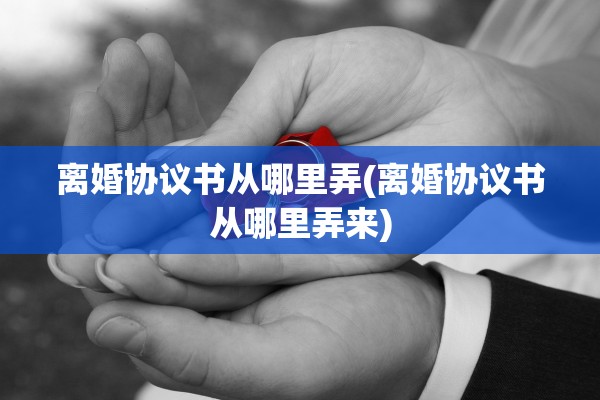 离婚协议书从哪里弄(离婚协议书从哪里弄来)