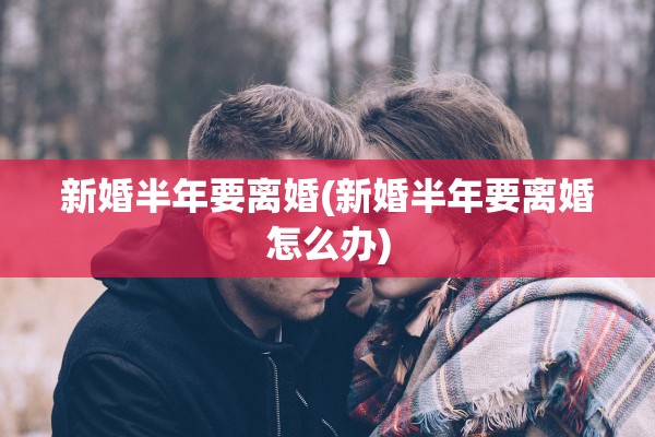 新婚半年要离婚(新婚半年要离婚怎么办)