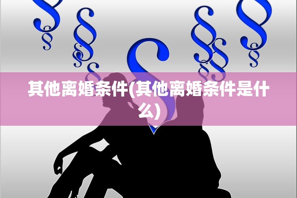 其他离婚条件(其他离婚条件是什么)