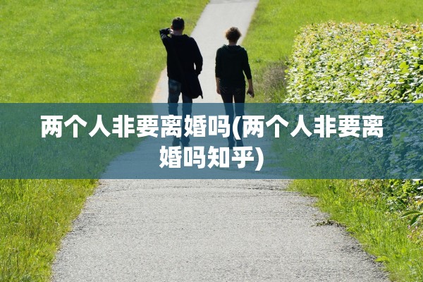 两个人非要离婚吗(两个人非要离婚吗知乎) 两个人非要离婚吗(两个人非要离婚吗知乎)
