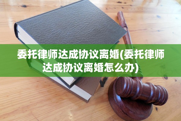 委托律师达成协议离婚(委托律师达成协议离婚怎么办)