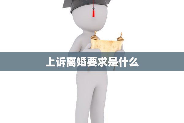 上诉离婚要求是什么