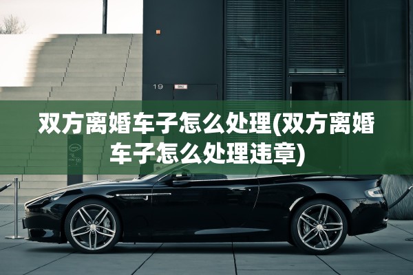 双方离婚车子怎么处理(双方离婚车子怎么处理违章)