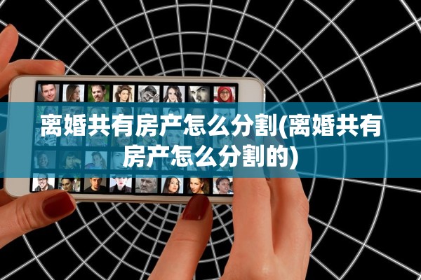 离婚共有房产怎么分割(离婚共有房产怎么分割的)