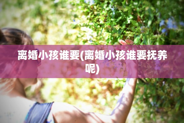 离婚小孩谁要(离婚小孩谁要抚养呢)