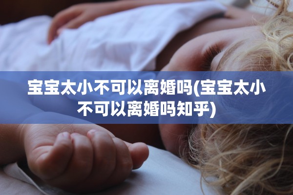 宝宝太小不可以离婚吗(宝宝太小不可以离婚吗知乎)