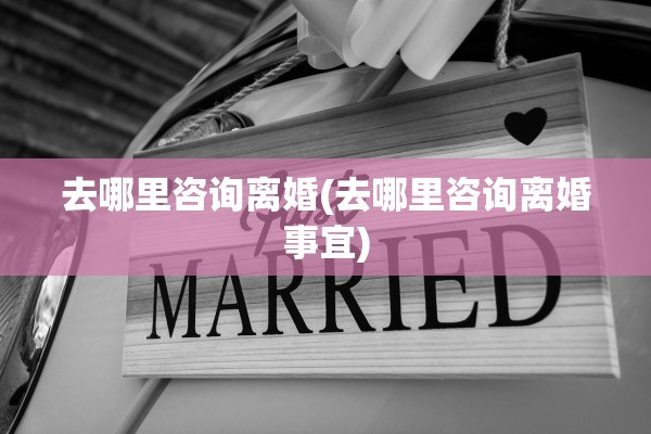 去哪里咨询离婚(去哪里咨询离婚事宜) 去哪里咨询离婚(去哪里咨询离婚事宜)