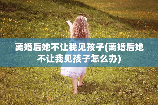 离婚后她不让我见孩子(离婚后她不让我见孩子怎么办)