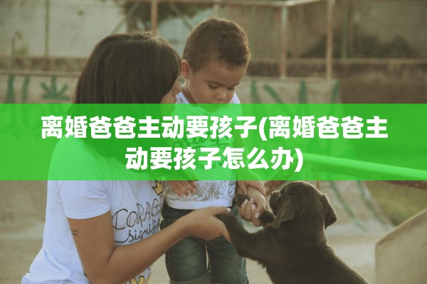 离婚爸爸主动要孩子(离婚爸爸主动要孩子怎么办)