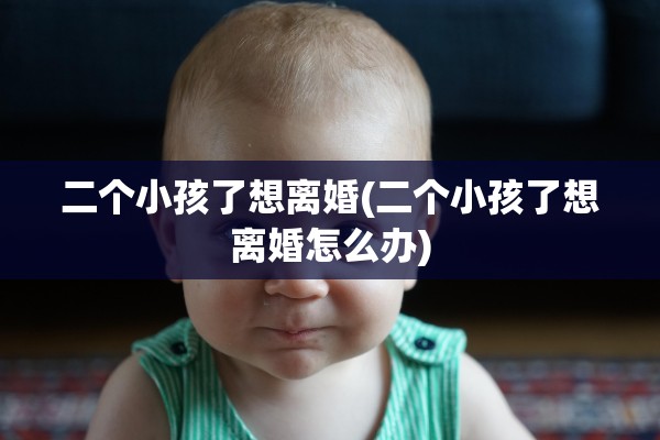 二个小孩了想离婚(二个小孩了想离婚怎么办)