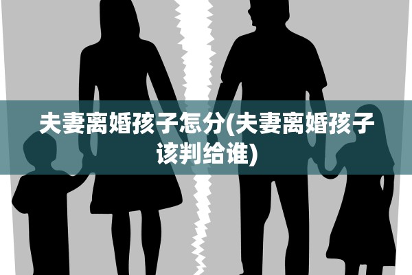 夫妻离婚孩子怎分(夫妻离婚孩子该判给谁)