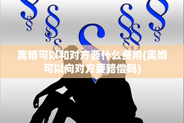 离婚可以和对方要什么费用(离婚可以向对方要赔偿吗)