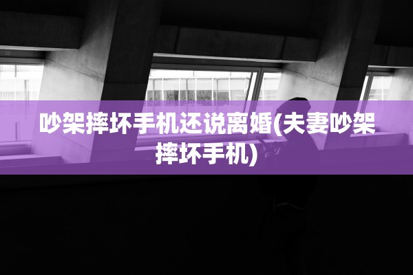 吵架摔坏手机还说离婚(夫妻吵架摔坏手机) 吵架摔坏手机还说离婚(夫妻吵架摔坏手机)