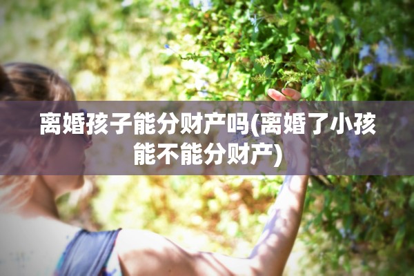 离婚孩子能分财产吗(离婚了小孩能不能分财产) 离婚孩子能分财产吗(离婚了小孩能不能分财产)