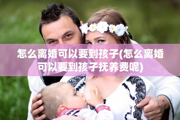 怎么离婚可以要到孩子(怎么离婚可以要到孩子抚养费呢)