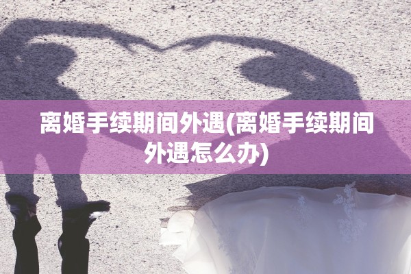 离婚手续期间外遇(离婚手续期间外遇怎么办)