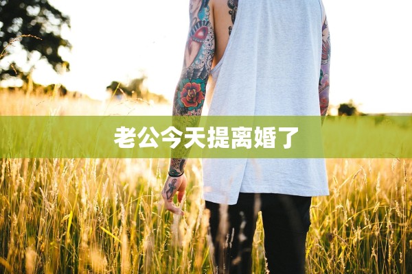 老公今天提离婚了