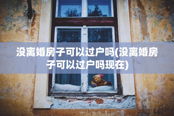 没离婚房子可以过户吗(没离婚房子可以过户吗现在)