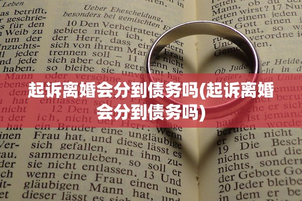 起诉离婚会分到债务吗(起诉离婚会分到债务吗) 起诉离婚会分到债务吗(起诉离婚会分到债务吗)