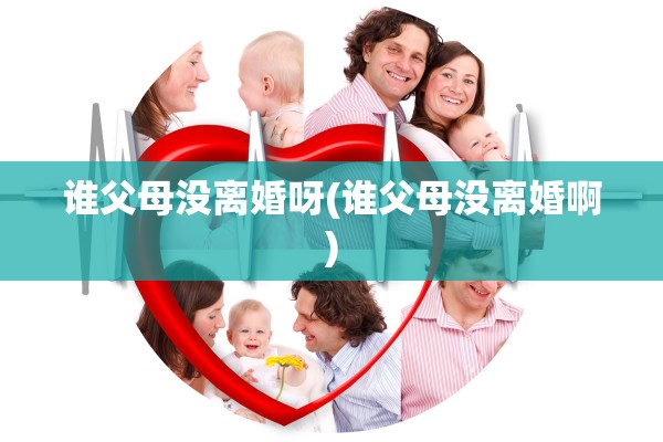 谁父母没离婚呀(谁父母没离婚啊) 谁父母没离婚呀(谁父母没离婚啊)