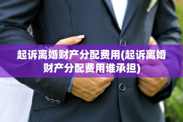 起诉离婚财产分配费用(起诉离婚财产分配费用谁承担) 起诉离婚财产分配费用(起诉离婚财产分配费用谁承担)