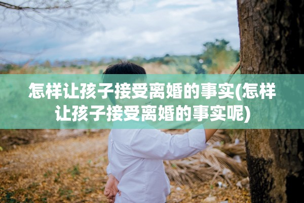 怎样让孩子接受离婚的事实(怎样让孩子接受离婚的事实呢) 怎样让孩子接受离婚的事实(怎样让孩子接受离婚的事实呢)