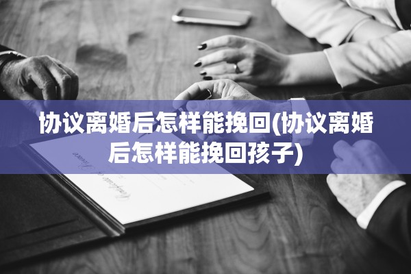 协议离婚后怎样能挽回(协议离婚后怎样能挽回孩子) 协议离婚后怎样能挽回(协议离婚后怎样能挽回孩子)