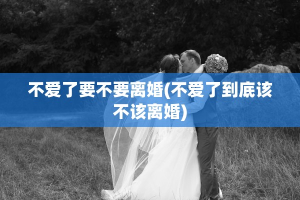 不爱了要不要离婚(不爱了到底该不该离婚) 不爱了要不要离婚(不爱了到底该不该离婚)