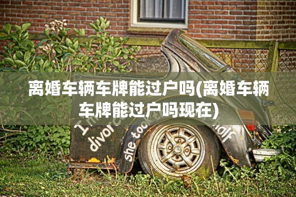 离婚车辆车牌能过户吗(离婚车辆车牌能过户吗现在) 离婚车辆车牌能过户吗(离婚车辆车牌能过户吗现在)