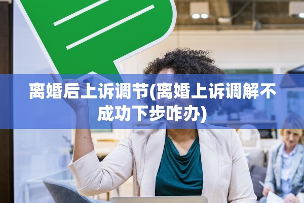 离婚后上诉调节(离婚上诉调解不成功下步咋办) 离婚后上诉调节(离婚上诉调解不成功下步咋办)