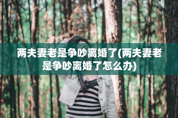 两夫妻老是争吵离婚了(两夫妻老是争吵离婚了怎么办) 两夫妻老是争吵离婚了(两夫妻老是争吵离婚了怎么办)