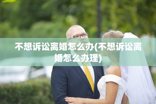 不想诉讼离婚怎么办(不想诉讼离婚怎么办理) 不想诉讼离婚怎么办(不想诉讼离婚怎么办理)