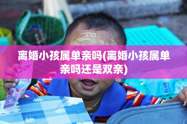 离婚小孩属单亲吗(离婚小孩属单亲吗还是双亲) 离婚小孩属单亲吗(离婚小孩属单亲吗还是双亲)