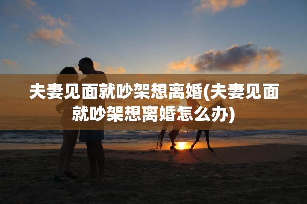夫妻见面就吵架想离婚(夫妻见面就吵架想离婚怎么办)