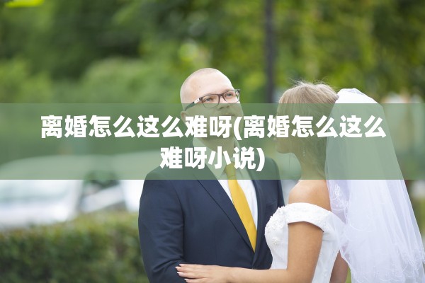 离婚怎么这么难呀(离婚怎么这么难呀小说) 离婚怎么这么难呀(离婚怎么这么难呀小说)