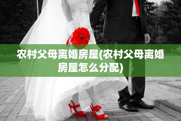 农村父母离婚房屋(农村父母离婚房屋怎么分配) 农村父母离婚房屋(农村父母离婚房屋怎么分配)