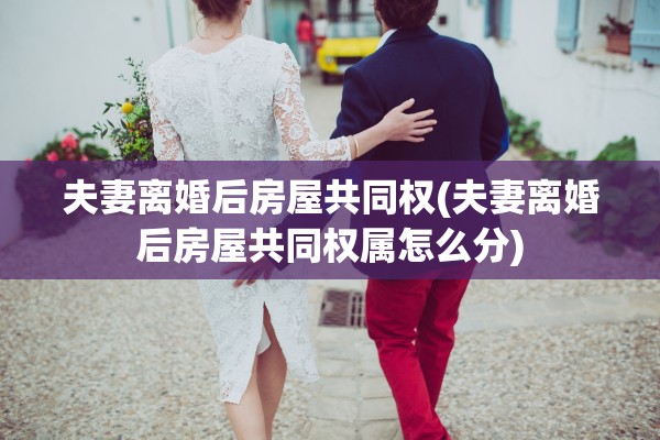 夫妻离婚后房屋共同权(夫妻离婚后房屋共同权属怎么分)