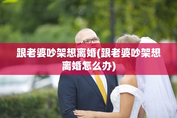 跟老婆吵架想离婚(跟老婆吵架想离婚怎么办) 跟老婆吵架想离婚(跟老婆吵架想离婚怎么办)