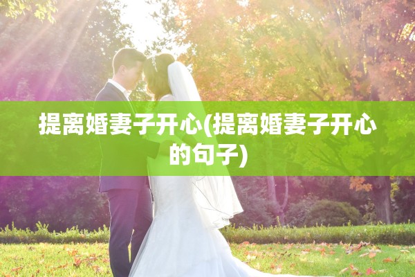 提离婚妻子开心(提离婚妻子开心的句子)