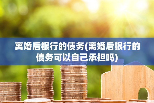 离婚后银行的债务(离婚后银行的债务可以自己承担吗)